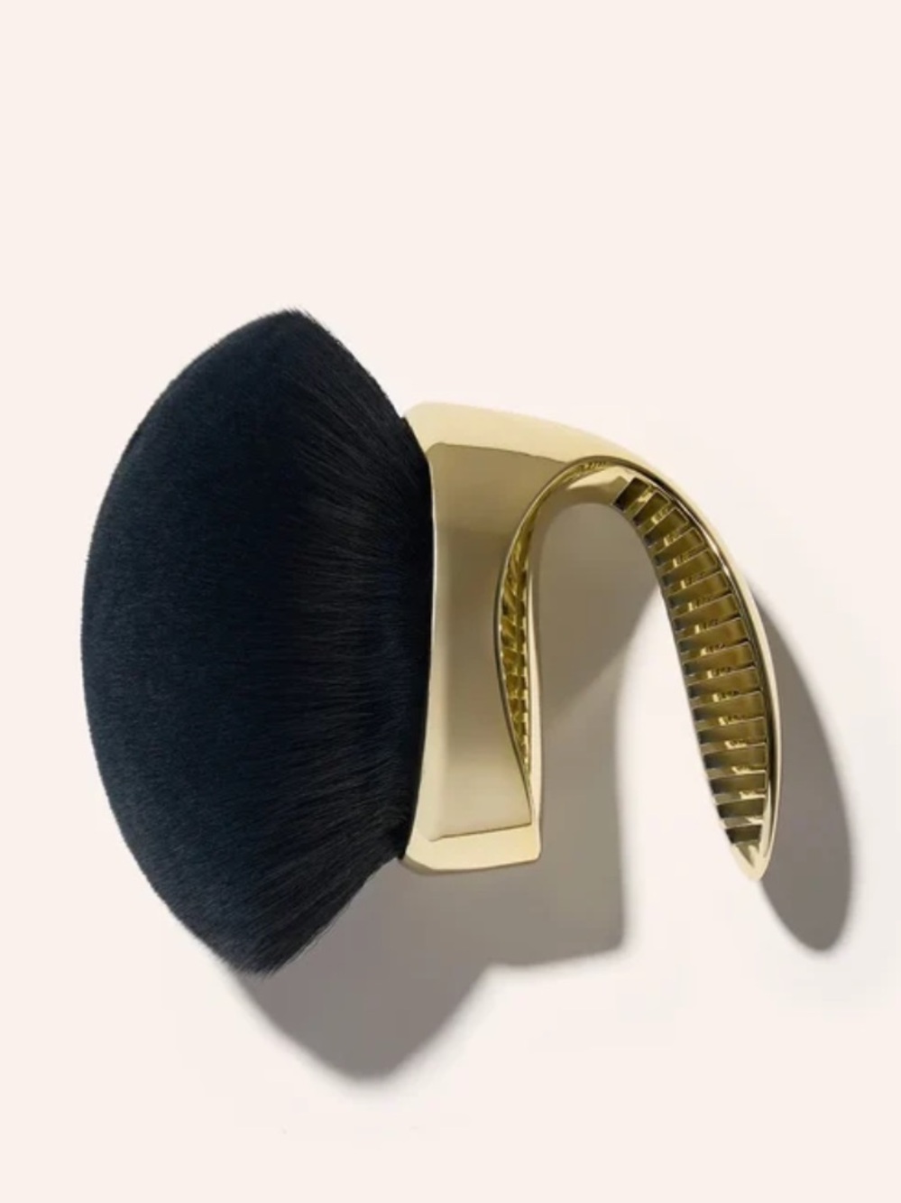 Blend & Blur Body Brush Lux Gold Handheld Makeup Brush with Black Bristles